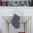 thumbnail image 2 of DefiDgd Christmas Stockings Hanging Pendants,Plush Glitter Candy Gift Bag for Party Decoration Family Friends Holiday Decoration Christmas Party Tree Fireplace Art Decor Supplies(Gray), 2 of 5