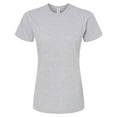 thumbnail image 5 of Tultex Short Sleeve Women's Fine Jersey T-Shirt, Classic Fit Crewneck Tee, Heather Grey, 2XL, 5 of 5
