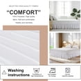 thumbnail image 3 of Luxshare Home Elastic Wrap Around Dust Ruffle Bed Skirt With 15-inch Drop Easy Fit Elastic Strap For Twin, White, 3 of 5