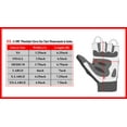 thumbnail image 2 of Wheelchair Gloves Mobility Disability Workout Fingerless Long Thumb Leather Palm Gloves Black - XS, 2 of 7
