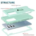 thumbnail image 2 of Nalacover Slim Case For Samsung Galaxy S22 Ultra,Luxury Hybrid Hard PC and TPU Rugged Bumper 3-In-1 Rotatable Magnetic Ring Kickstand Four Corner Guard Shockproof Anti-Scratch Back Phone Cover.Green, 2 of 8