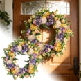 thumbnail image 3 of Spring Wreaths for Front Door 18In Outside Welcome Summer Flowers Weatherproof Greenery All Seasons Round Wreaths, 3 of 7