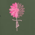 thumbnail image 5 of Wild Bobby, Faith Pink Ribbon Sunflower, Breast Cancer Awareness, Men Graphic Tee, Military Green, X-Large, 5 of 5