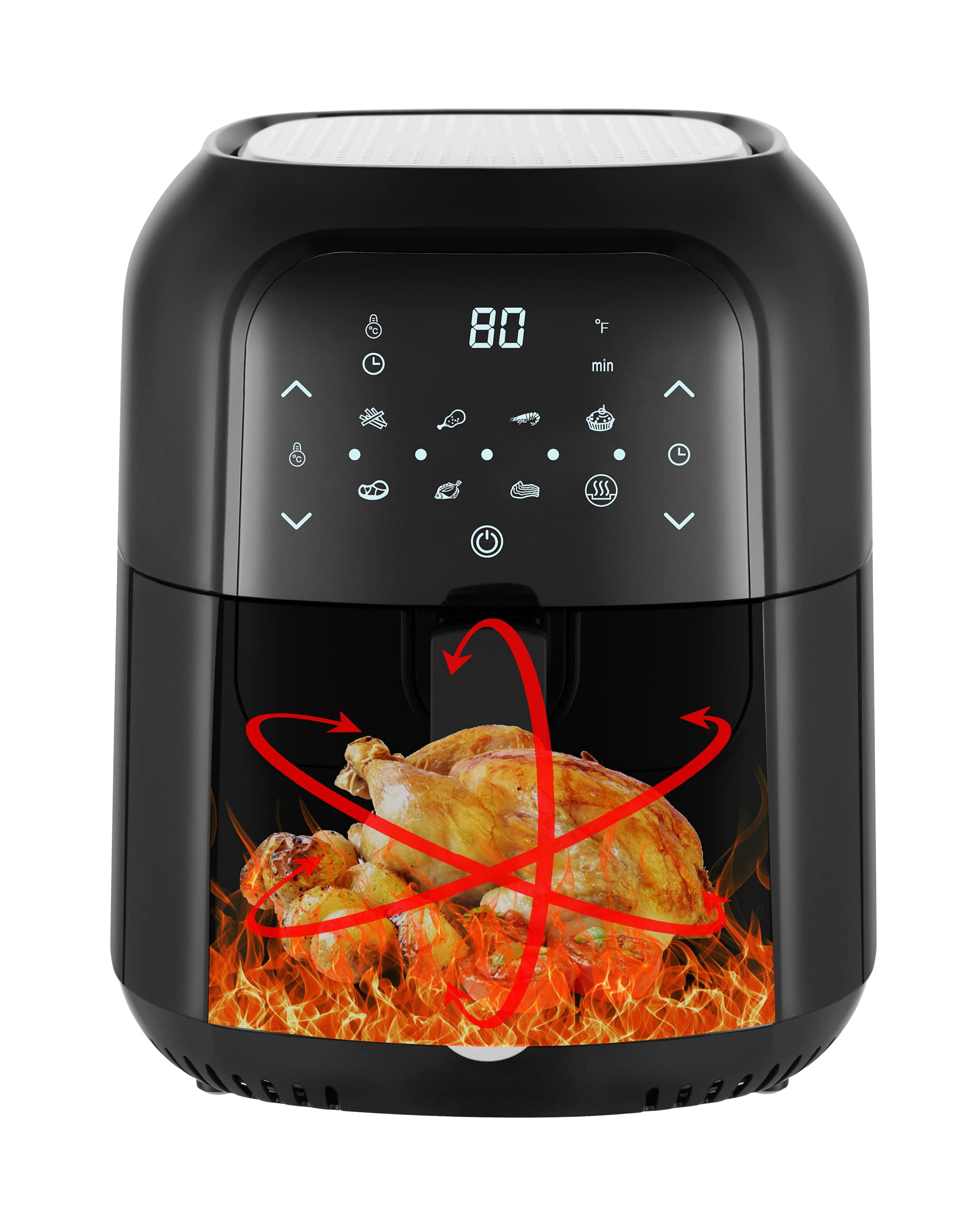 EUROSTAR EAF600B 1400W Digital 5.8 Quart Air Fryer