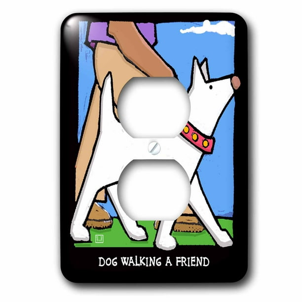 3dRose Dog Walker, Cartoon Dogs, Dogs, Dog, Funny Dogs, Puppies. Pets, Funny Pets, Animals - 2 Plug Outlet Cover (lsp_36694_6) 3dRose Dog Walker, Cartoon Dogs, Dogs, Dog, Funny Dogs, Puppies. Pets, Funny Pets, Animals - 2 Plug Outlet Cover (lsp_36694_6)