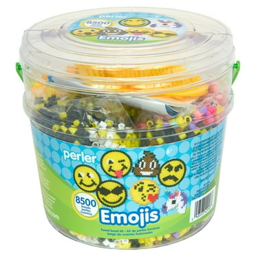 Perler Emoji Fused Bead Bucket, Ages 6 and up, 8504 Pieces, Craft Kit