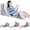 Gray, variant on 4PCS Adjustable Bed Wedge Pillow Set, Foam Support Pillows for Sleeping, Back, Body and Leg Comfort, Triangle Pillows for Reading, Relaxing and Elevated Sleep Support