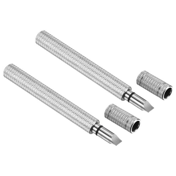 Uxcell Golf Club Groove Sharpener Square Club Cleaning for Golf Irons Wedges, Silver 2 Pack