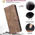 thumbnail image 2 of Wallet Case for Google Pixel 9 pro XL RFID Blocking Flip Cover with Card Slots & Kickstand Brown, 2 of 7