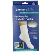 Activa Pressure Lite Light Energizing Diabetic Crew Socks White Large