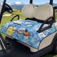 thumbnail image 2 of COEQINE Quilted Golf Cart Seat Cover, Folds Design with Handle for Easy Carry, Universal Fit 51.2x30.3 Inch for EZGO Yamaha Club Car 2-Seater, 4 Front Pockets, Daisy Tie-dye Blue, 2 of 8