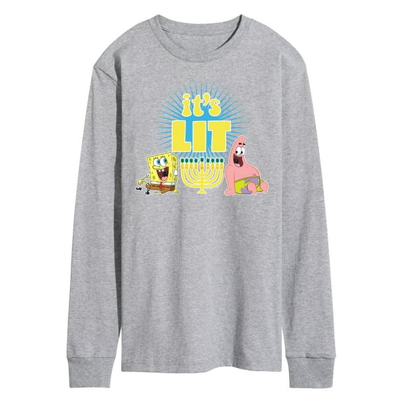 SpongeBob SquarePants - It's Lit Hanukkah - Men's Long Sleeve T-Shirt