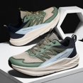 thumbnail image 3 of Men's Lace‑Up Athletic Running Sneakers, Mesh Upper Sports Footwear with Overlay Panels and Thick Contoured Midsole for Daily Workout and Walking, 3 of 6