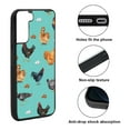 thumbnail image 2 of WIRESTER Shockproof Soft Rubber Cover Case for Samsung Galaxy S21+ Plus 6.7" 2021, Barnyard Chicken Roosters Teal Background, 2 of 5