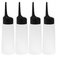 thumbnail image 1 of Transparent Plastic Hair Dye Applicator Bottle with Angled Tip and Squeeze Design for Home Use, 4pcs, 1 of 9