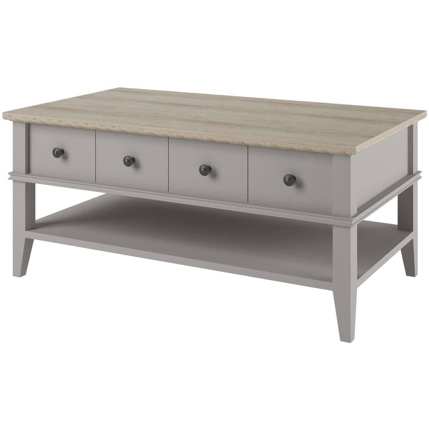 Ameriwood Home Newport Coffee Table Light Gray Brown Ameriwood Home Newport Coffee Table Light Gray Brown Com