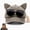 Khaki, variant on Y2K Cat Ear Trucker Hat with Detachable Sunglasses Vintage Washed Baseball Cap Pilot Style UV Protection Snapback
