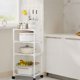 thumbnail image 5 of Estantería de cocina multicapa con estante de almacenamiento | Organizador de suelo para el hogar con ruedas | Carrito utilitario de plástico y acero para baño, sala de estar y organización del hogar, 5 of 6