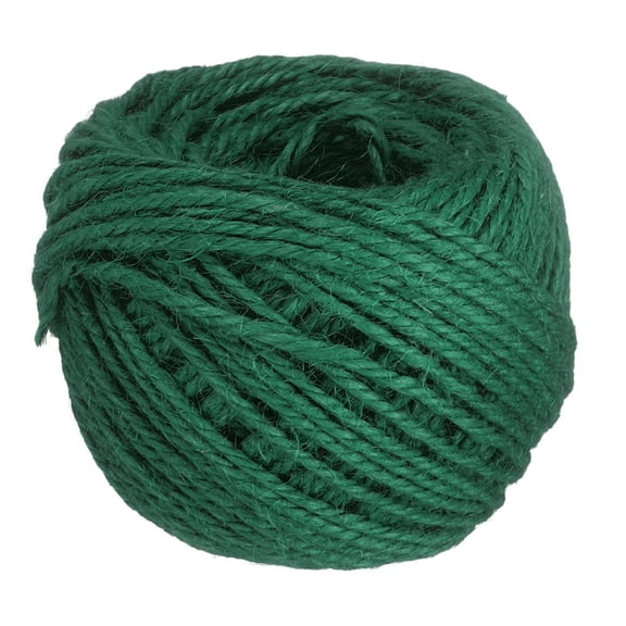 Uxcell 164 Feet Natural Jute Twine String, 3mm Twine String Color Jute Twine Jute Rope for DIY Art Crafts Gift Wrapping Decoration Packing Gardening Plant Hanger, Dark Green