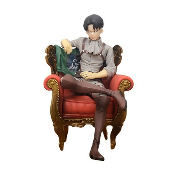 Figura de anime, colección de juguetes Levi·Ackermann, 15 cm, PVC
