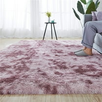 KWANSHOP Soft Velvet Shaggy Area Rug, Grey, 5' x 8', Non-Slip Bottom
