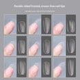 thumbnail image 3 of SmartBy 240Pcs/Set DIY Acrylic Fake Nails Double-sided Frosted Pre-Shape Square Long Nail Extensions Tips Home Salon Women Girls Full Cover Press on Nails Kit, 3 of 7