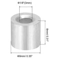 thumbnail image 2 of Unique Bargains 1/8'/3mm Wire Rope Stop Sleeve,Aluminum Crimping Loop Sleeve,Silver, 25 Pack, 2 of 5