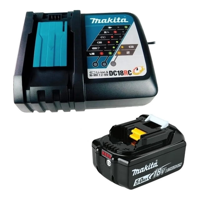 Kit Cargador + Batería 18v Pila Makita 5 Ah multicolor Estándar