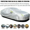 thumbnail image 2 of Eluto Sedan Car Cover Universal, Indoor Outdoor Waterproof Full Sun UV Snow Dust Resistant Protection Cover, Silver, Size XL - 192.91"x70.86"x59.05", 2 of 8