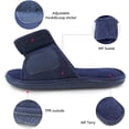 thumbnail image 4 of Men Washable Microfiber Suede Adjustable Memory Foam Home Open Toe Indoor Slippers, 4 of 7