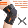 thumbnail image 3 of XIRQI 1 Pack Knee Support for Men,Adjustable Fit Knee Brace,Open Patella Design Compression Sleeves for Women for Knee Pain Relief,L, 3 of 7