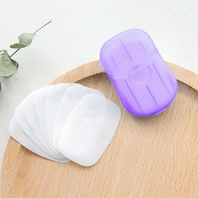 XIPYYKM 40 Feuilles Papier Savon Jetable Coloré 2 Boîtes Nettoyant pour les Mains Parfum Mini Papier Savon Coloré pour Intérieur, Extérieur, Voyage, Camping Randonnée, Papier Savon, Savon de Voyage, Soins des Pieds et des Mains