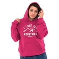 thumbnail image 3 of Love You To Mountains Hiking Couple Unisex Plus Fleece Graphic Hoodie Brisco Brands 2X, 3 of 5
