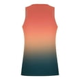thumbnail image 3 of Dagegui Summer Tank Tops for Men Casual Sleeveless Crewneck Pullover Big and Tall Fitness Bodybuilding Tanks Trendy Gradient Print Sport Tees Orange L, 3 of 4