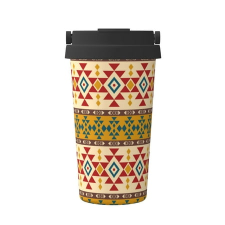 

Junzan Aztec for Stainless Steel Vacuum Insulated Tumbler - Reusable Insulated Cold Brew Iced Coffee Cup Thermos -Gifts for Women Men Him Her