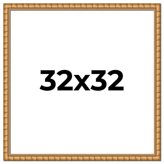32x32 Frame Gold Real Wood Picture Frame Width 1.5 inches | Interior Frame Depth 0.5 inches |