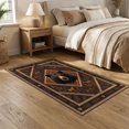 thumbnail image 2 of ODIKA 5'x7' Washable Area Rug Cowboy Motif Mens Decorations Reindeer Lone Southwestern Cabin Wildlife Refined for Guest Room, Lounge, Apartment, Non-Slip Low Profile, Stain Resistant, 2 of 7