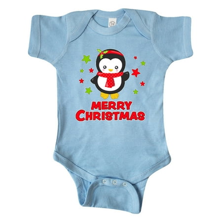 

Inktastic Merry Christmas Penguin waving Gift Baby Girl Bodysuit