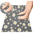 thumbnail image 4 of Coolnut Daisy Flower Kitchen Mat Soft and Absorbent Bath Mats for Bathroom Non Slip Quick Dry Shaggy Bath Carpet for Kitchen Bathroom Shower, 39"x20", 4 of 6
