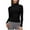 Summer Tops Black, variant on Womens Slimming Fit Basic Tops, Long Sleeve Shirts for Women Summer Casual Solid Color Cropped Mock Neck T-Shirts