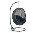 thumbnail image 2 of Modway Hide Outdoor Patio Swing Chair With Stand in Gray Navy, 2 of 8