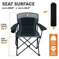 thumbnail image 4 of EVER ADVANCED Oversized Camping Chairs Heavy Duty Padded Folding Lawn Chair with Cup Holder，Support 350 lbs for Adults Outdoor Fishing Sports Black, 4 of 8