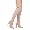 thumbnail image 2 of New Women Liliana Gisele-50A Thigh High Pointy Stretchy Drawstring Stiletto Boot, 2 of 3