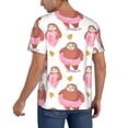 thumbnail image 2 of Lsque Sloth with Donuts1 Pattern Mens Polo Golf Shirts Funny Graphics Shorts Sleeve Button Shirts Baseball T-shirt-Large, 2 of 7