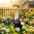 thumbnail image 2 of Aurorax Fall Porch Goose Outfits 23" Holiday,Goose Clothes for Cement Goose Porch Goose 17/19 inch,Blue Farmhouse Gardener All the Season 23" Porch Goose Clothing Accessories for Garden, 2 of 9