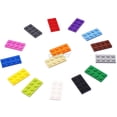thumbnail image 4 of 2x4 Dots Base Plate 100PCS Building Blocks Bulk Parts Create Educational DIY MOC Bricks 3020 Compatible All Major Brand Blue, 4 of 6