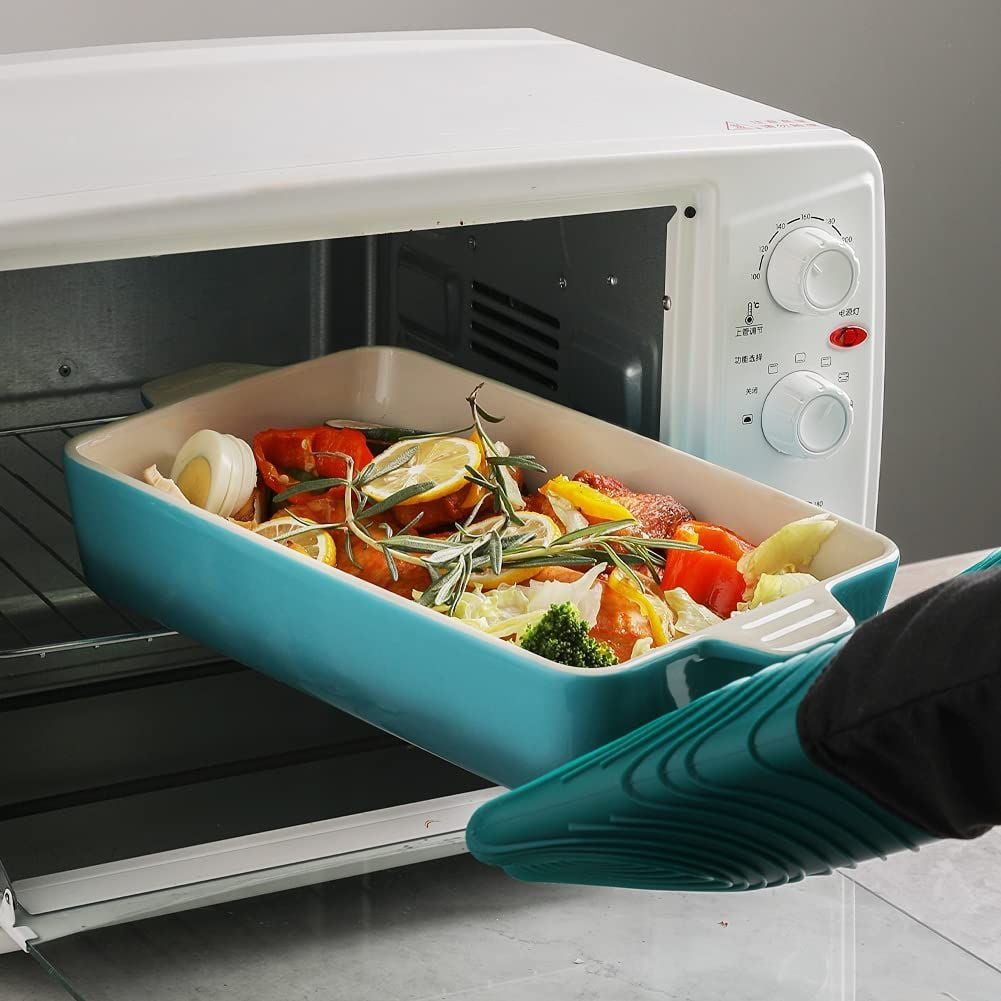 Keramik Backformen-Set, 2-teilig – Ofenfest Bis 260°C, Spülmaschinengeeignet, Für Lasagne, Aufläufe & Mehr