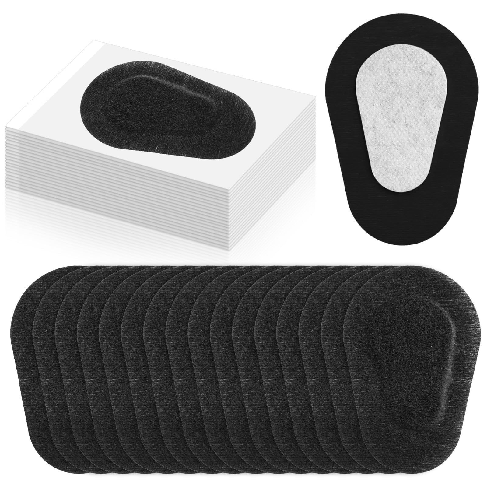 "40-Piece Disposable Black Eye Patches, Full Coverage for Single Eye, 3.3x2.3 Inch, Breathable Non-Woven Fabric for Post-Surgery & Daily Protection"