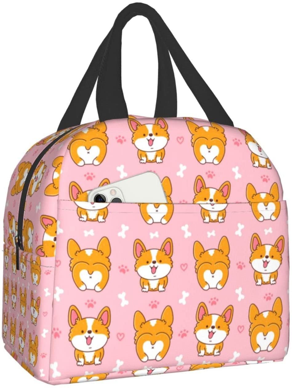 NICKSUN Cute Pattern Lunch Bag, Insulated Portable Lunch Bag for