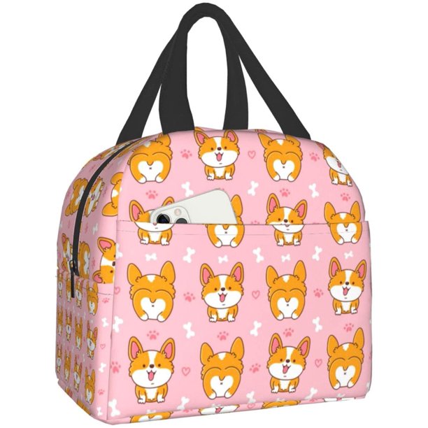 NICKSUN Cute Pattern Lunch Bag, Insulated Portable Lunch Bag for